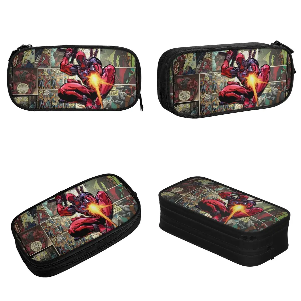 Trousse à Crayons Deadpool de Bande Dessinée pour Étudiant Grand Rangement, Cadeaux Scolaires