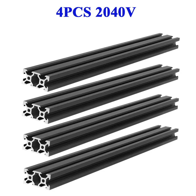 4pc/lot 2040V-slot 2040 V Slot European Standard Industrial Aluminum Profile Extrusion Alloy Linear Rail for 3D Printer CNC DIY