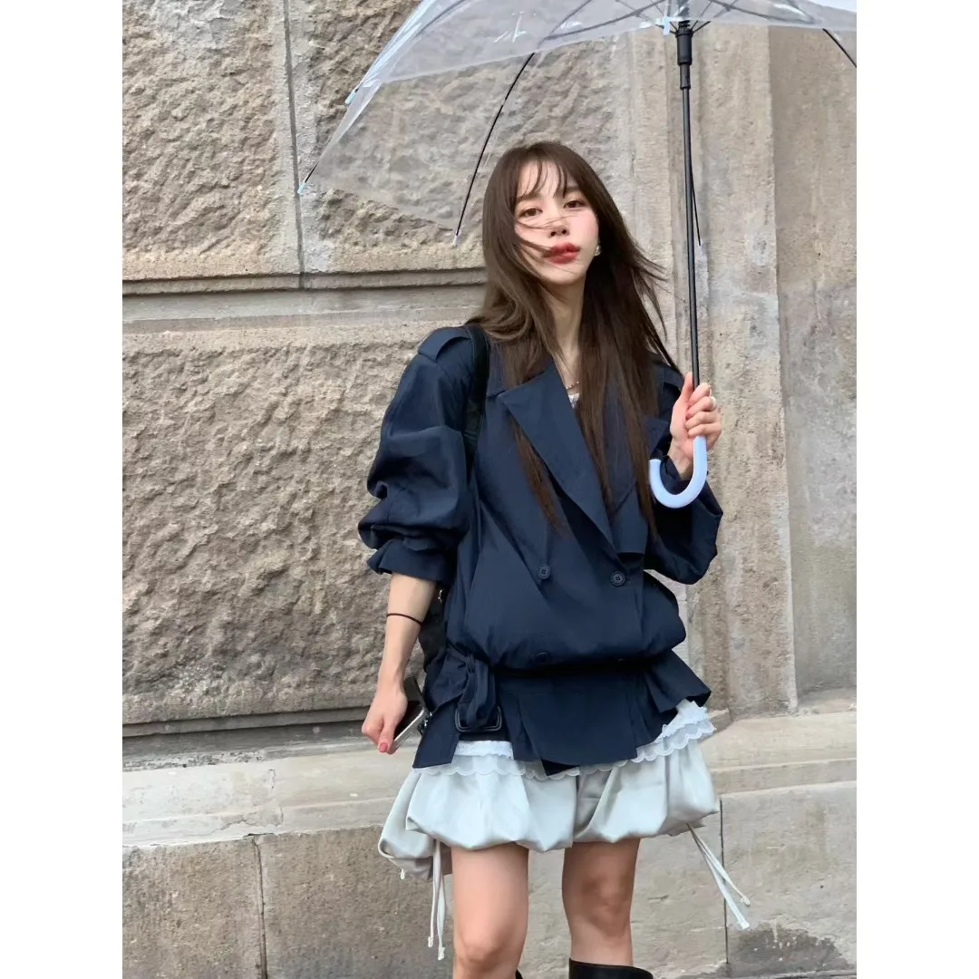 

Корейское повседневное модное пальто Jaet ort Length Long Sve для поездок на работу Подходит для молодых женщин до 24-летних лет