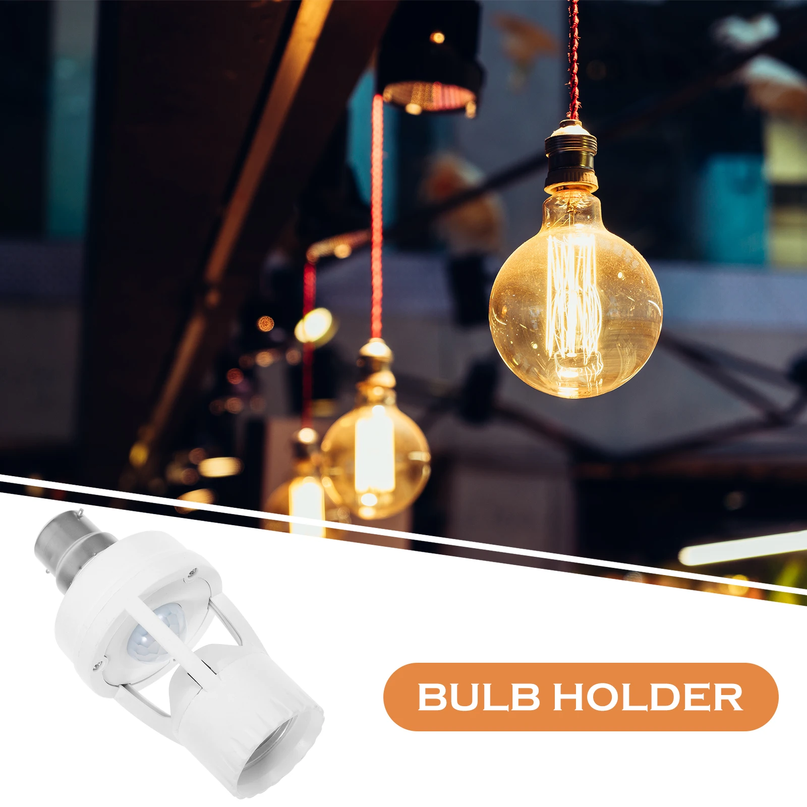 Portalampada a induzione E27 Portalampada a infrarossi Adattatore per sensore di movimento Durevole Adatto per corridoi Uso notturno Convertitore di luce a LED