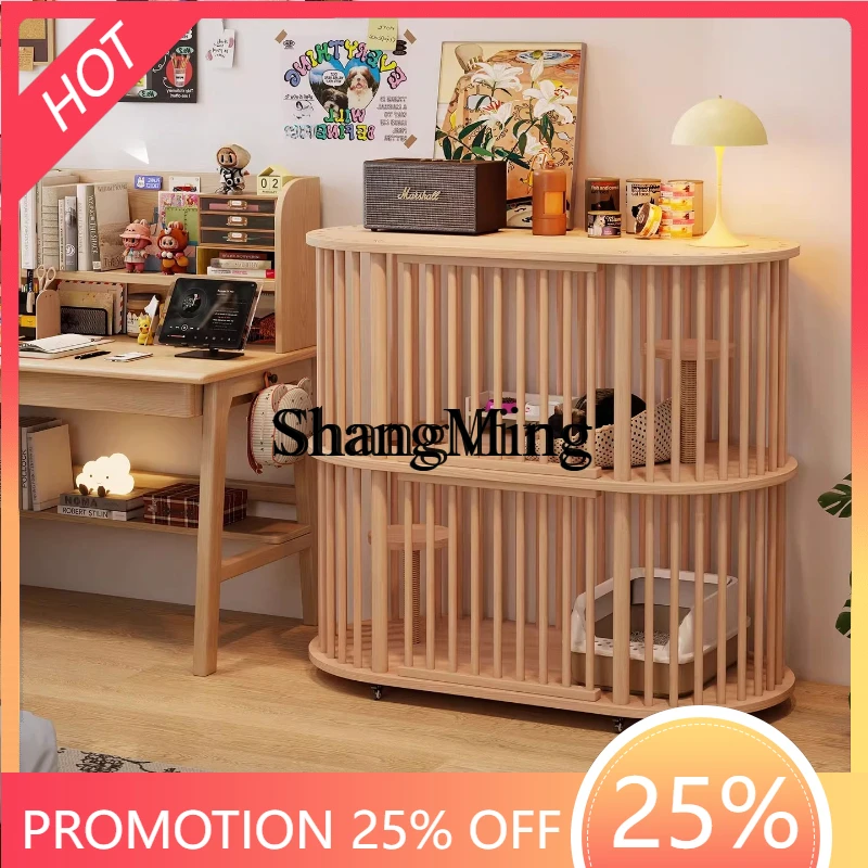 

FG good-looking household removable solid wood home double-layer large space indoor cat house cabinet
