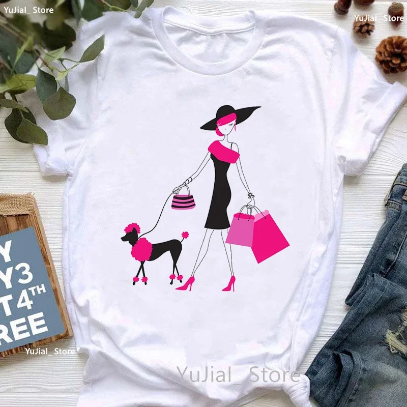 Paris Eifel Tower Girl Love French Bulldog Print T Shirt Women Summer Fashion Short Sleeve Tshirt Femme Cute Casual Tee Shirt