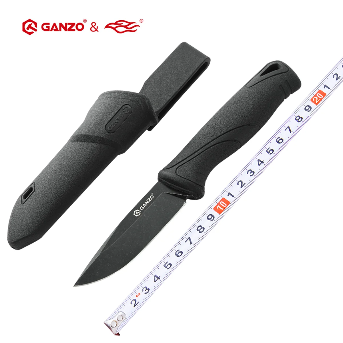 59HRC Ganzo G807BW-BK Knife 9Cr14MoV Blade PP&TPR Handle Fixed Knife Survival Camping Tool Outdoor Tool
