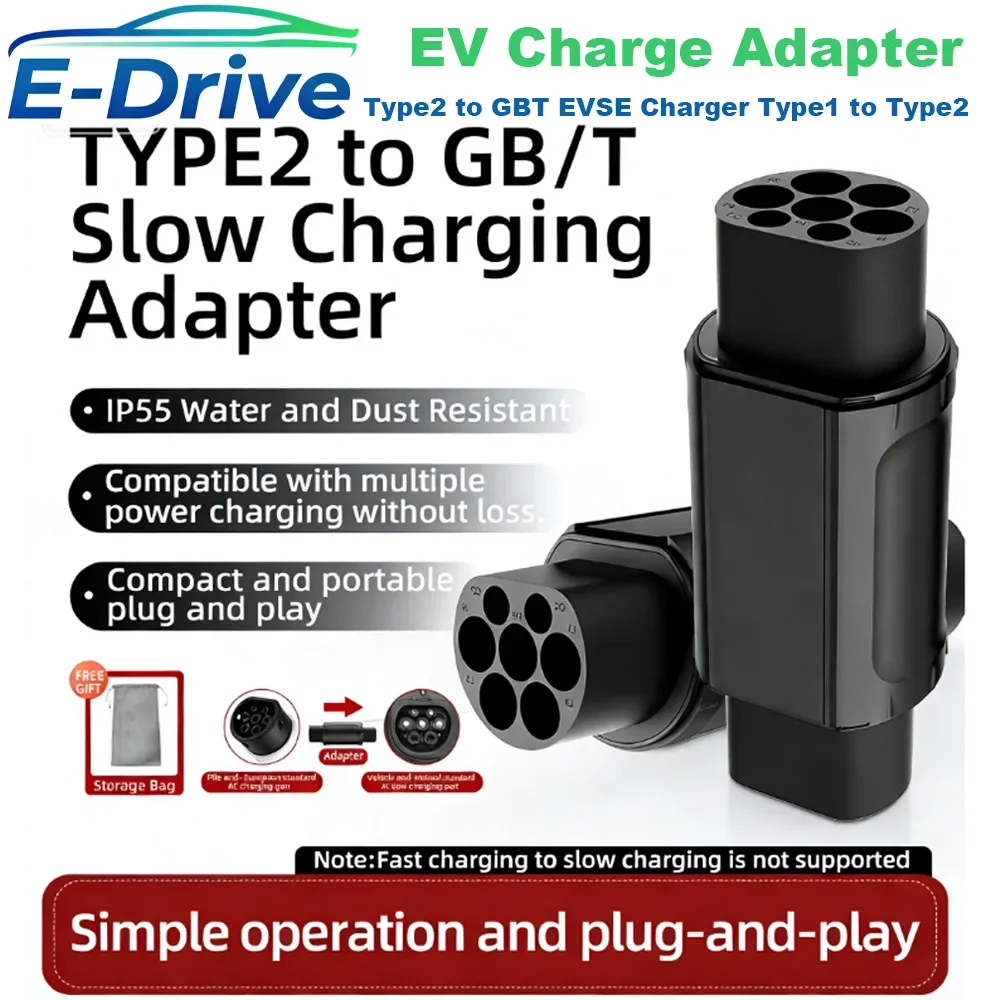 

Electric Vehicle Charging Type2 to GBT Connector Type2 to Type1 EV Adapter Type1 to GBT EVSE Charger Type1 to Type2 For EV