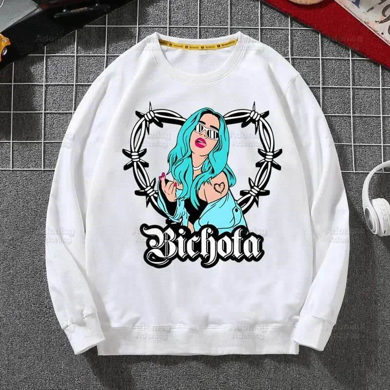 Karol G Bichota Music Singer Graphic Rapper Hoodie Sweatshirts Men Women Pullover Harajuku Men's Hoodie Casual Fashion Clothes