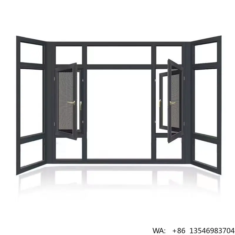 Modern Soundproof Insulated Glass Thermal Break Aluminum Casement Window