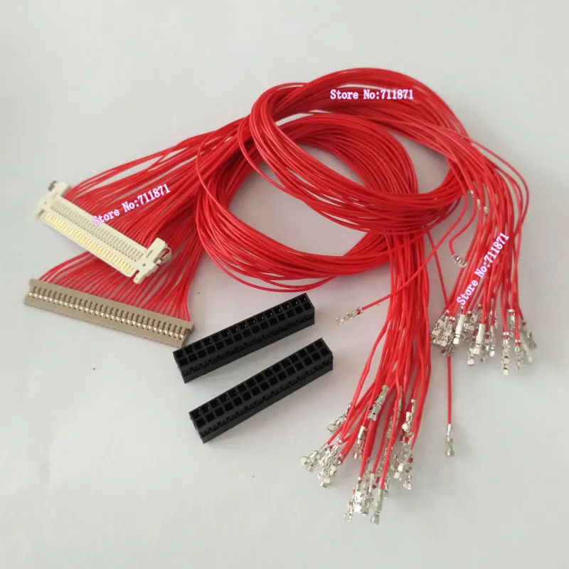 DF14-30S-1.25C สายหน้าจอ LCD FI-X 30Pin หน้าจอ LCD ตามสั่ง DF14 FI-X30CL LVDS 6BIT LVDS