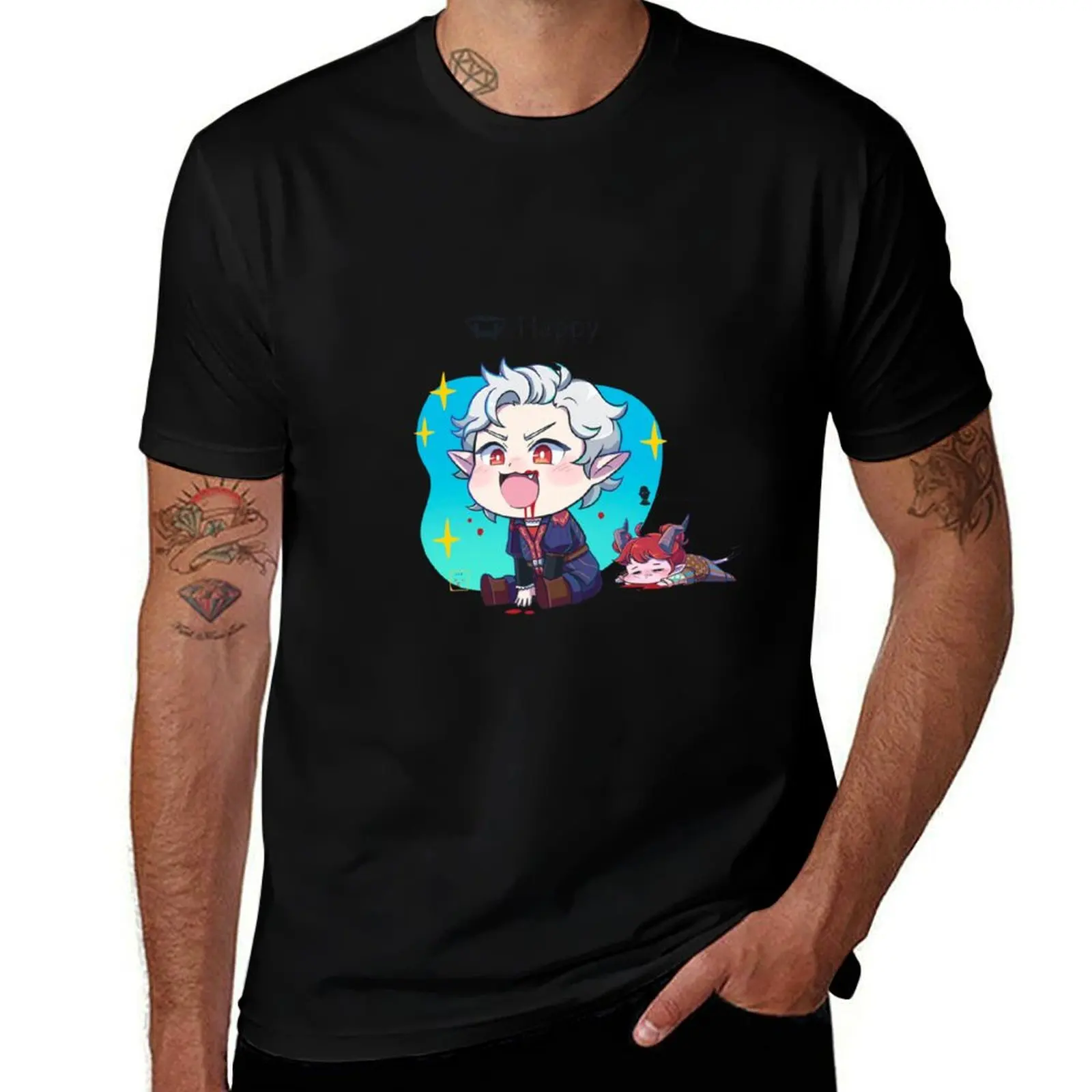 

Happy Astarion - Bloodless T-Shirt man t shirts for men cotton tshirt 100%