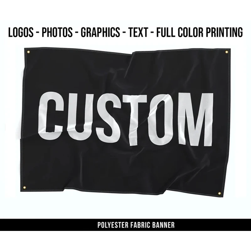 Customized Banner Flag Personalized Birthday Party Business Event Decoration Banner Indoor Outdoor Club Flag Polyester Any Size