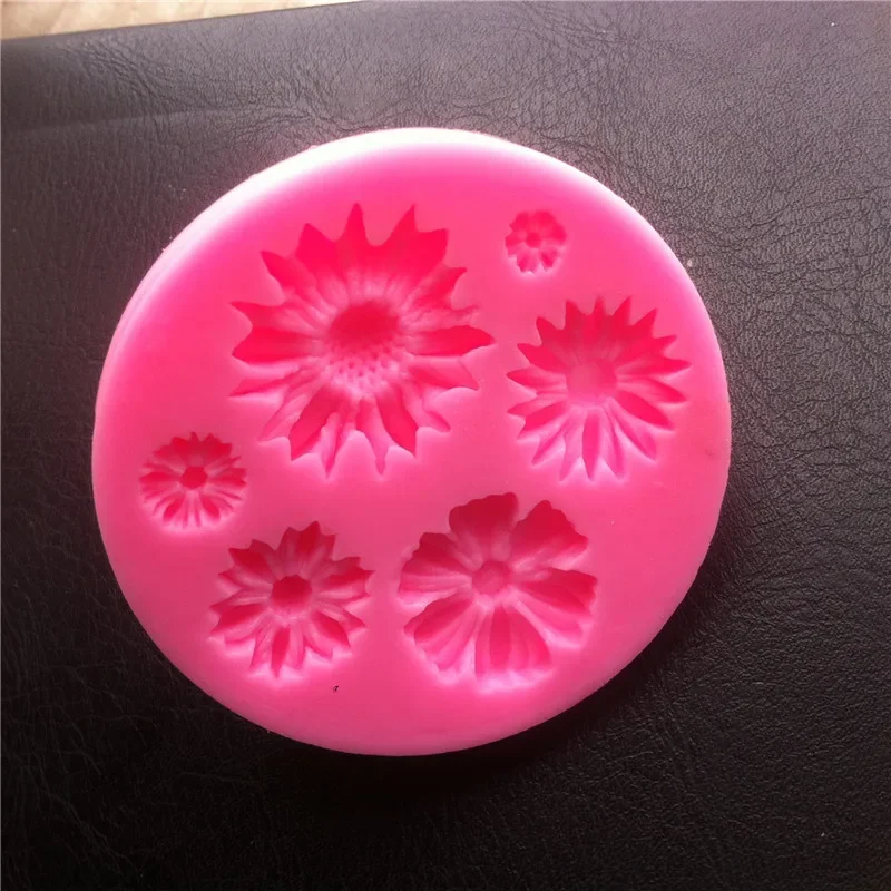 3D Daisy Flower Silicone Molds Fondant Craft Cake Candy Chocolate Ice Pastry Baking Tool Mould Fondant Tools Baking Accessories