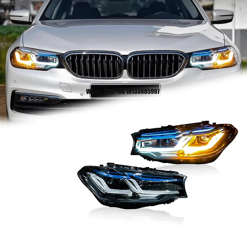 

FT Car Lights for BMW 5 Series G30 G38 Headlights 2018-2020 LED Projetor Headlamp Daytime Running Light Automotive Accessories