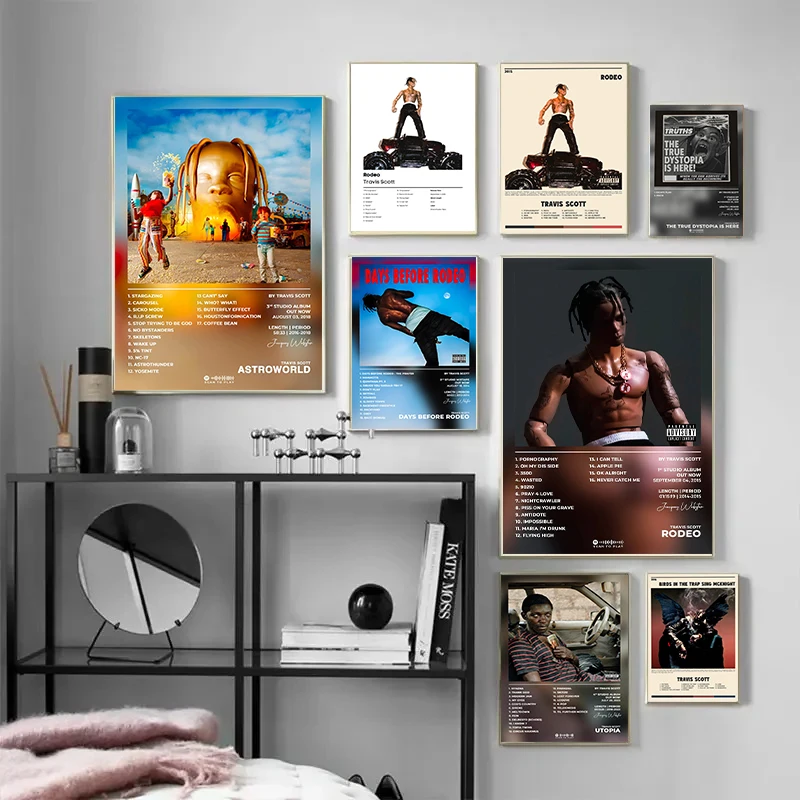 Travis Scott Rodeo Astroworld Musik Album Cover Serie Kunst Poster Leinwand Malerei Wand Druck Bild für Wohnzimmer Home Decor