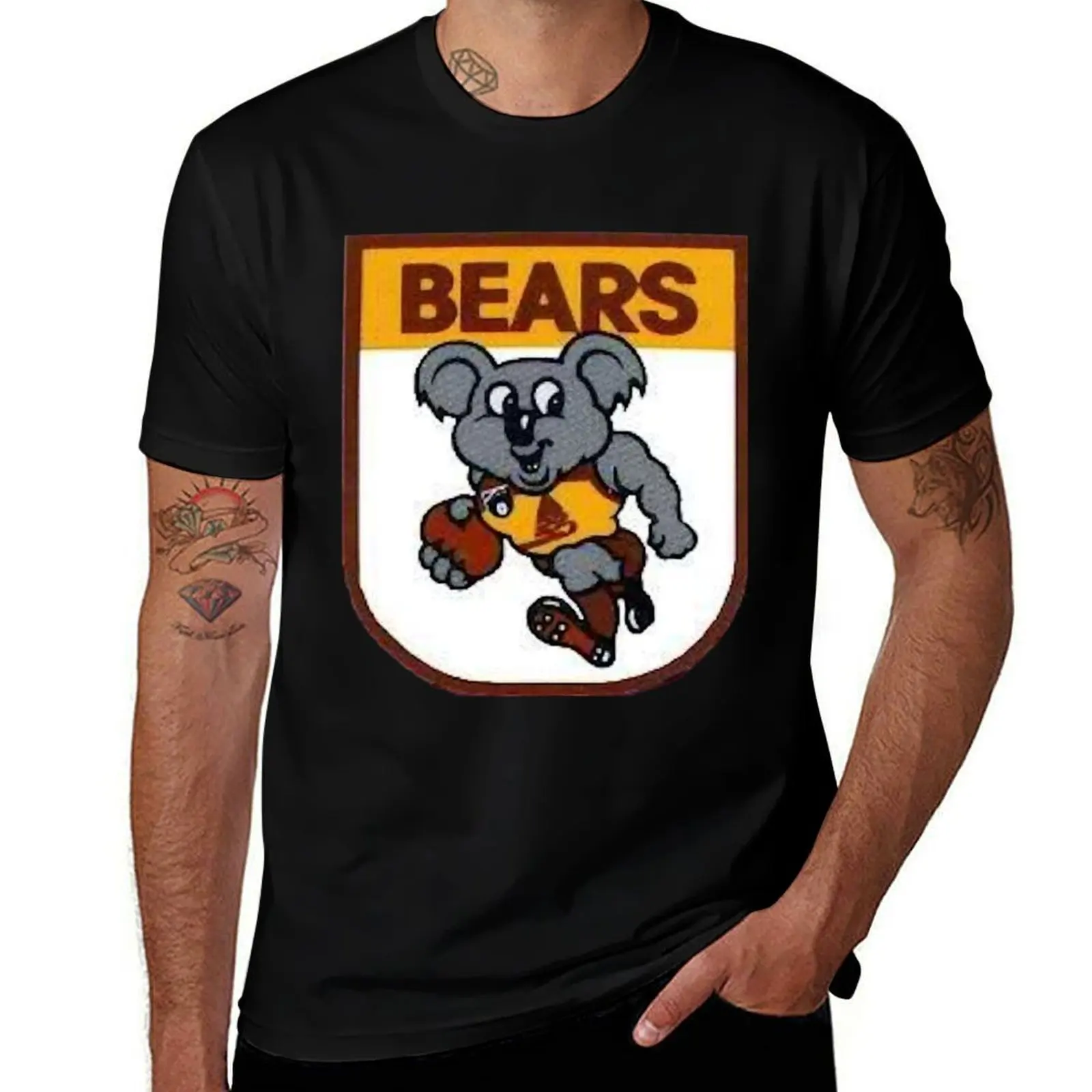 

Brisbane bears footballAFL Footy australian football T-Shirt t shirt man plain man t shirt cotton T-Shirt