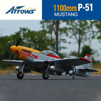 Blue Arrow 1100mm P51 Mustang Newly Painted Fall-resistant Aircraft Model Electric Remote Control World War Ii Propeller Aircraf