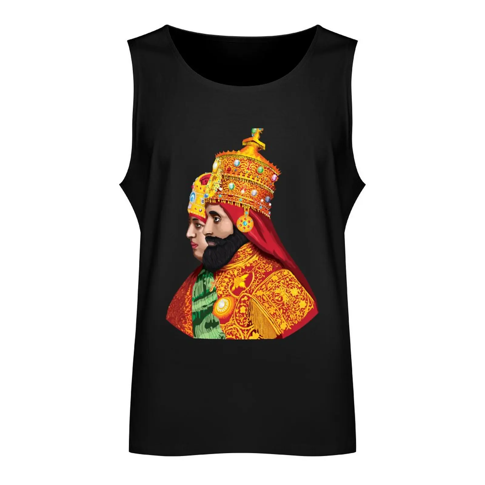Ethiopia Coronation Emperor Haile Selassie And Empress Men Tank Top t-shirts for Men's gym Sports shirt man