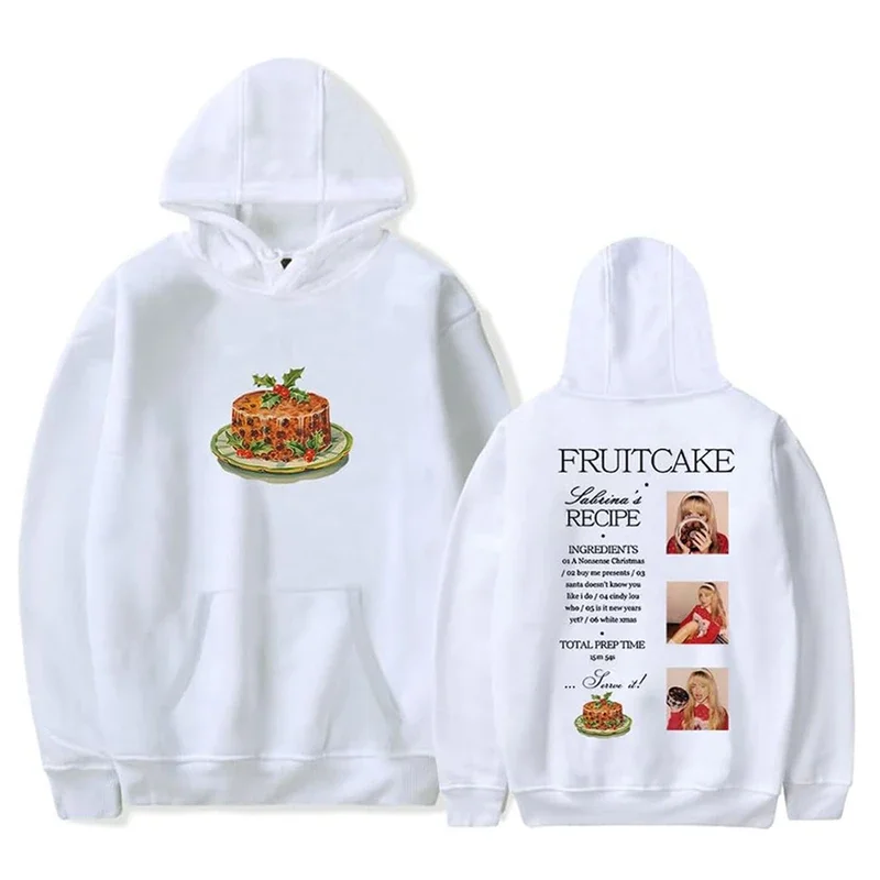 2024 Sabrina Carpenter Fruitcake Hoodies Merch New Logo Women Men Long Sleeve Casual Sweatshirt Fashion Clothes