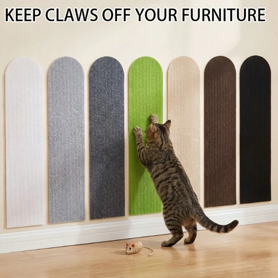 4Pcs 60cm Felt Material Cat Pads, Curved Wall Protector,The Wall Protection Pad Is Scratch Resistant , Suitable for Walls.