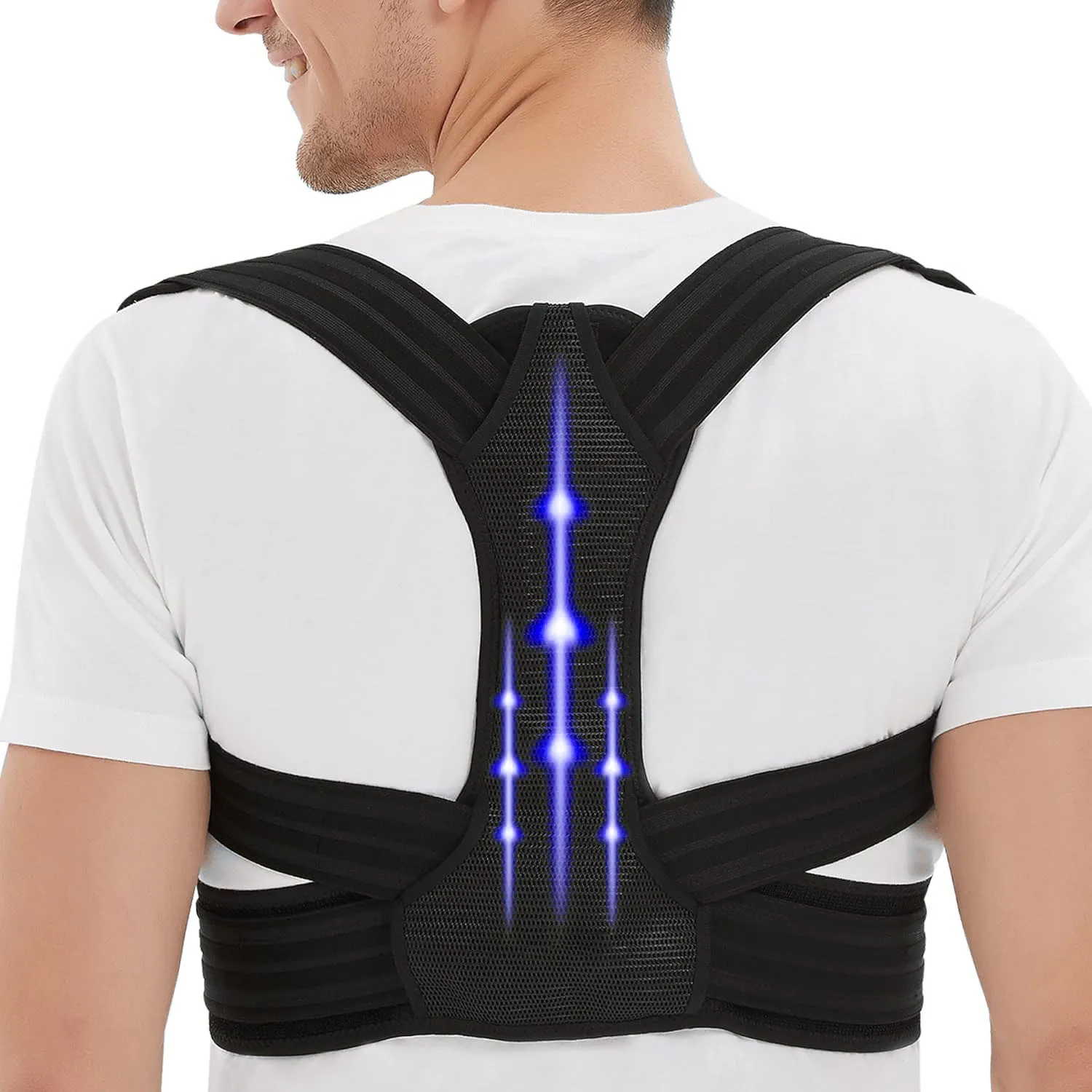 Adjustable Posture Corrector for Men&Women, Muscle Memory Support Straightener, Pain Relief from Neck, Shoulder, and Upper Back