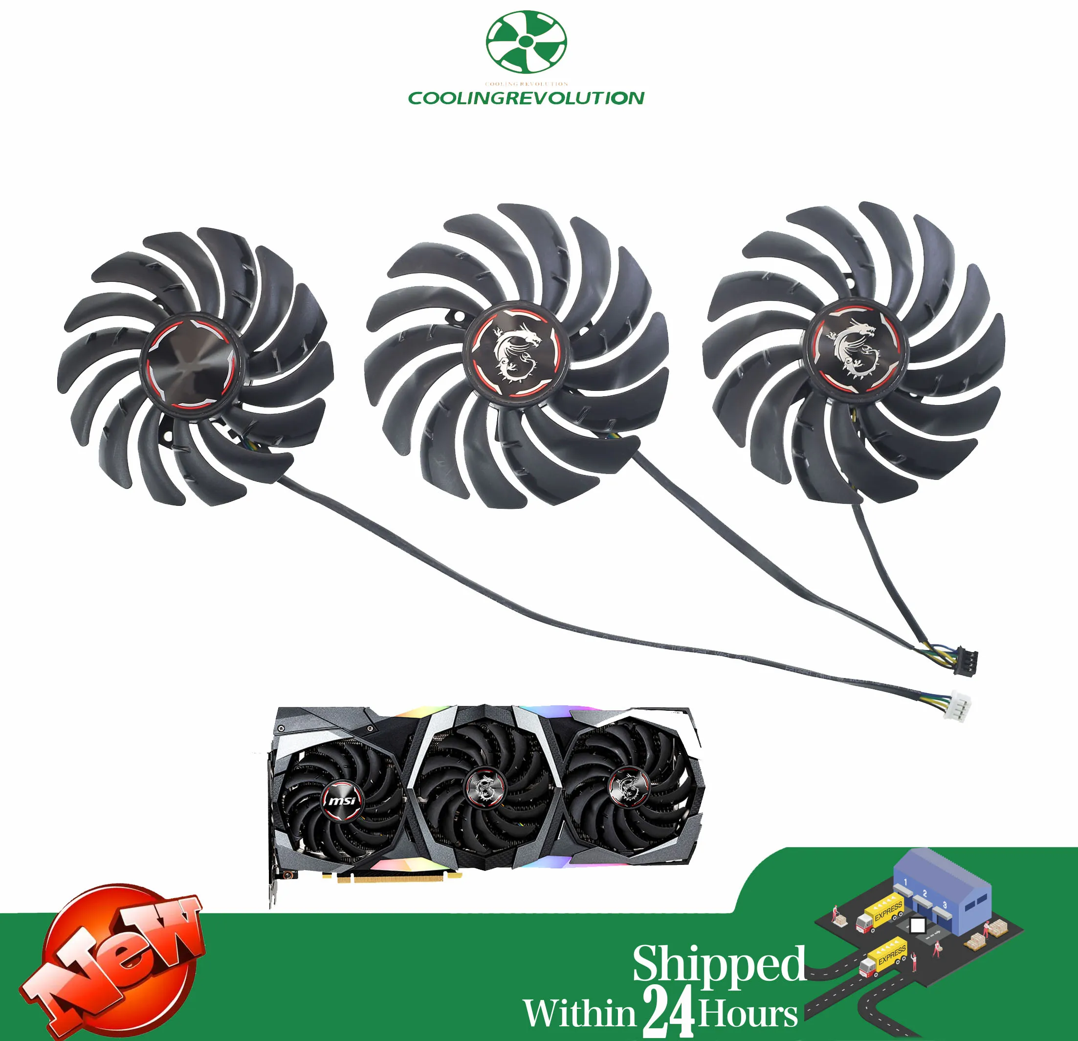 PLD09210B12HH PLD10010B12HH DC12V Graphics card fan for MSI RTX 2080 2080Ti 2080 2070 SUPER GAMING X TRIO Video card cooling fan