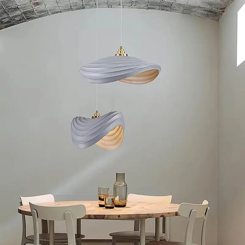 Creative Design Scandinavian Nordic Cream Style Metal Pendant White Green Blue Grey Chandelier Living
