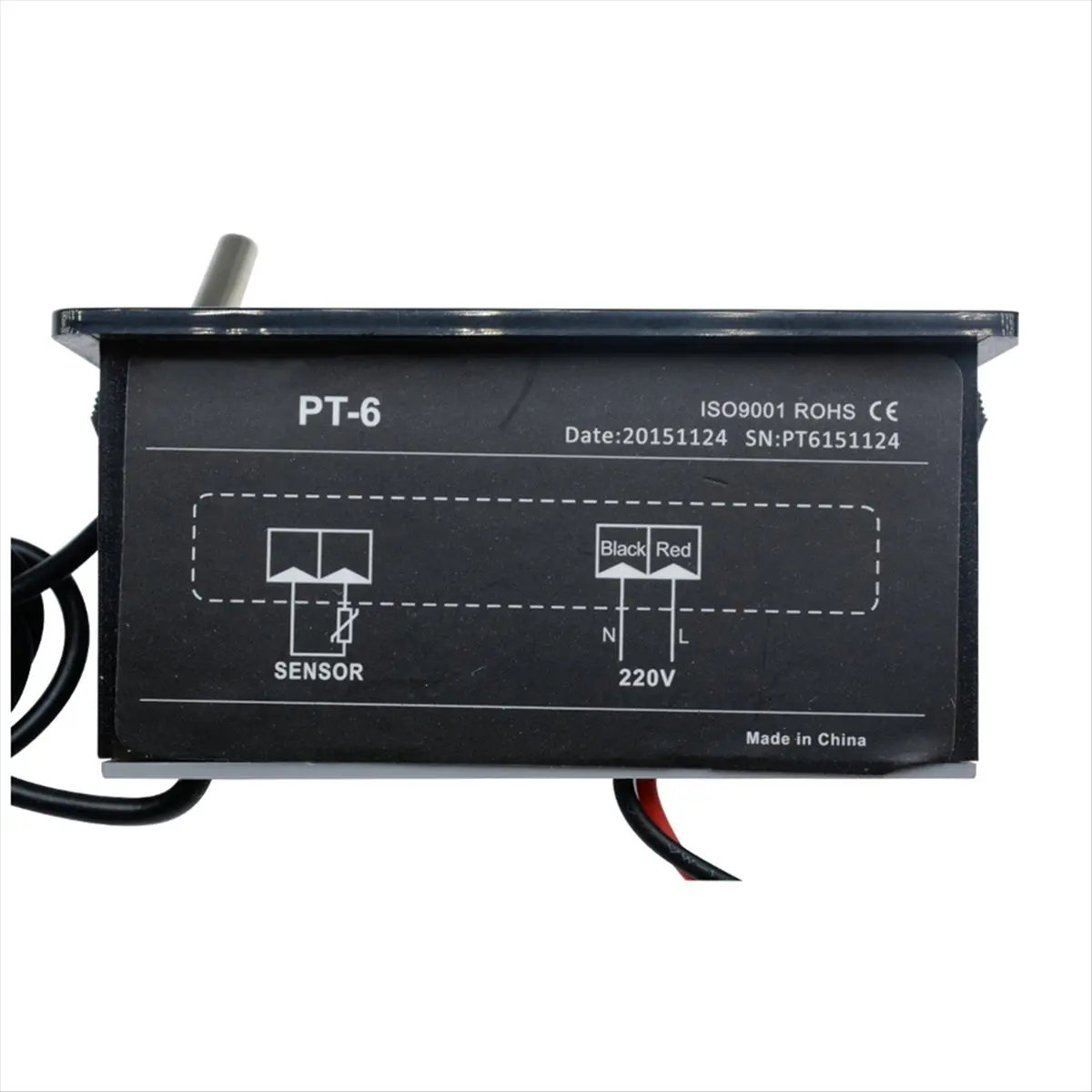A40I PT-6 AC 220V Digital Car Thermometer Vehicle Temperature Meter Monitor AC Newest Automotive Thermometer with Sensor