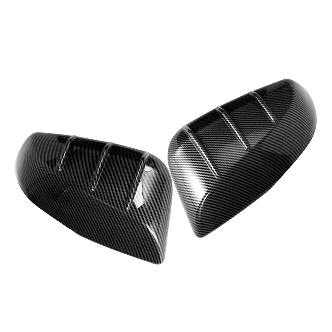 

1 Pair Left & Right Side Rear-view Mirror Covers Trims Carbon Fiber Grain ABS Fit for Toyota Sienna 2021 2022