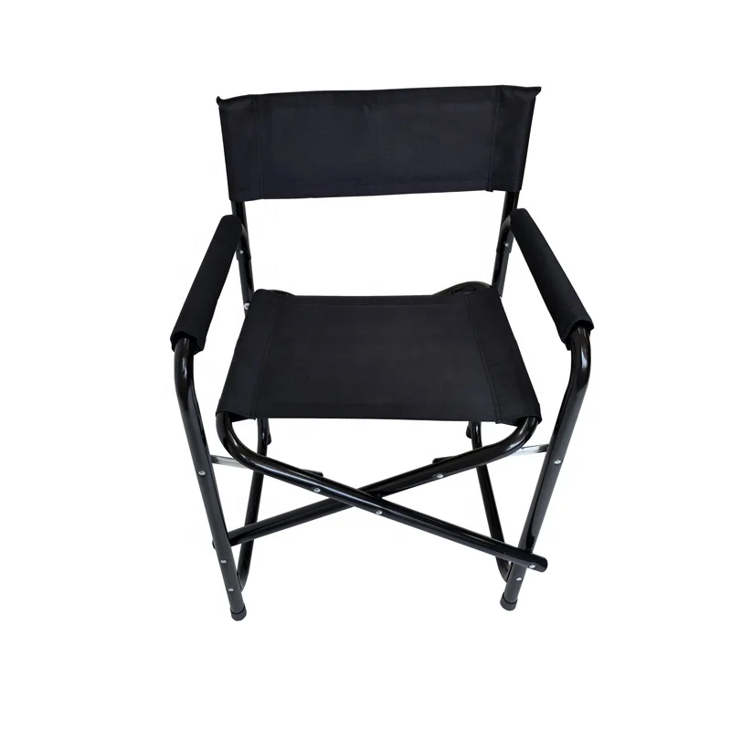 Factory Direct 2026 Outdoor Portable Folding Director Chair Oxford Camping Hiking Fishing Hunting Seat with Iron Metal