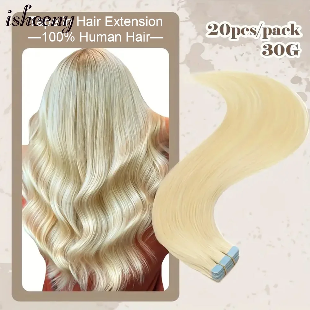 12-20 inch Onzichtbare Tape in Human Hair Extensions 30 g/pak Zijdeachtig Steil Haar voor Vrouwen Gemakkelijk te Dragen thuis 20 stks/pak