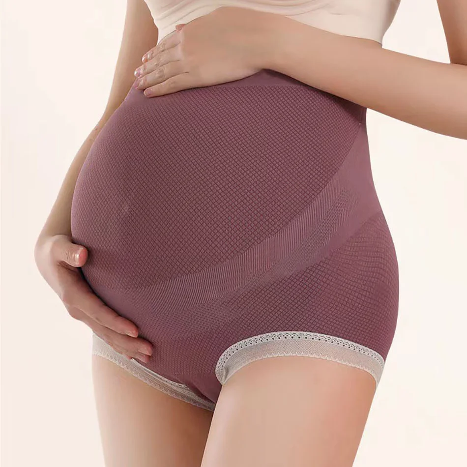 Pregnant Women High Waist Maternity Panties Belly Support Seamless and Breathable Underwear Maternity Daily Wear Panties