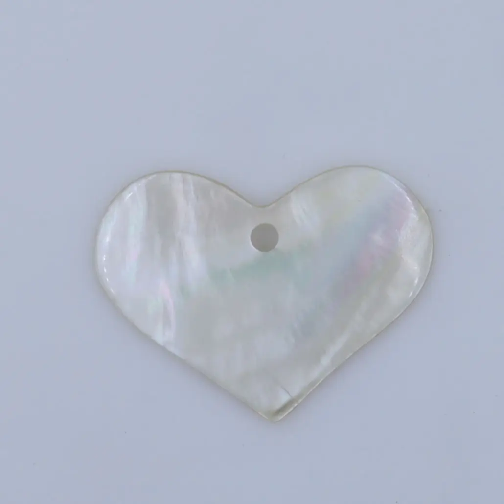 29mmX38mm Natural Golden Mother of Pearl  Heart Shell Charm Pendant Loose