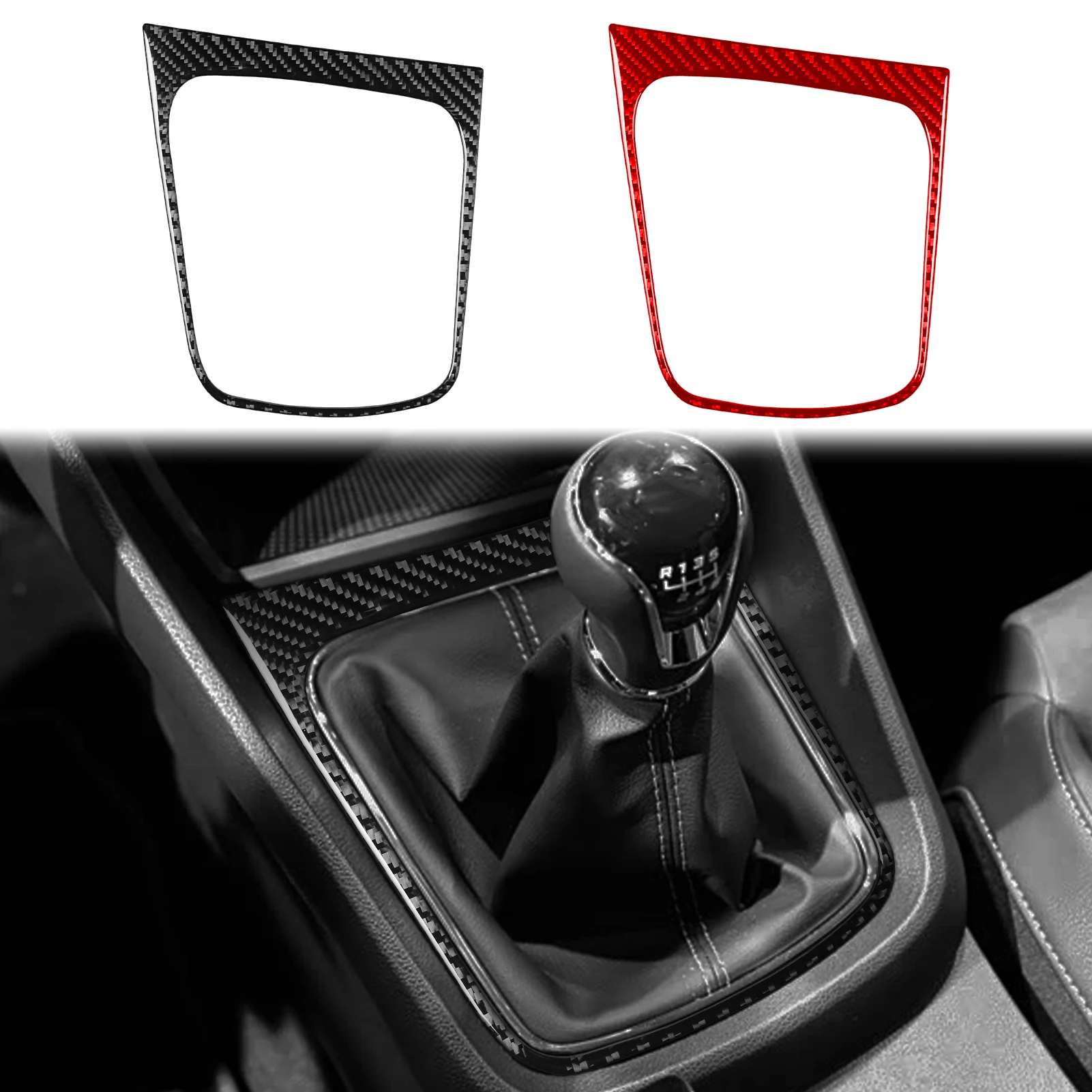 

For Seat Leon MK3 2013 2014 2015 LHD RHD Real Soft Carbon Fiber Sticker Car Gear Shift Frame Panel Trim Interior Accessories