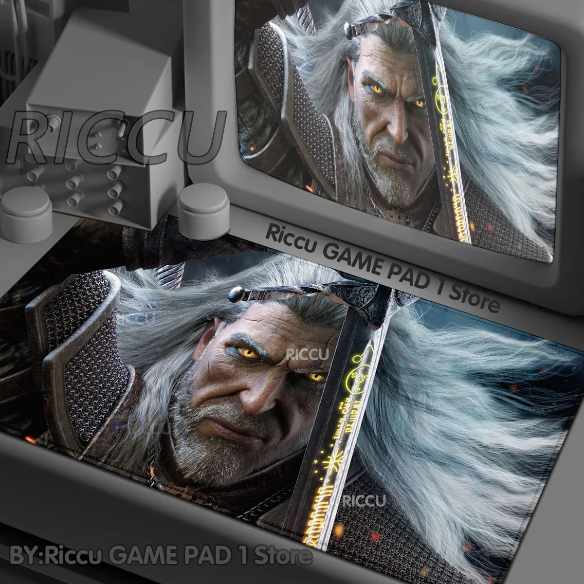 Populer The W-witcher 3 Alas Mouse XXL Permainan Anti-selip Alas Mouse Tebal Penguncian Alas Meja Notebook Keyboard Gaming Besar