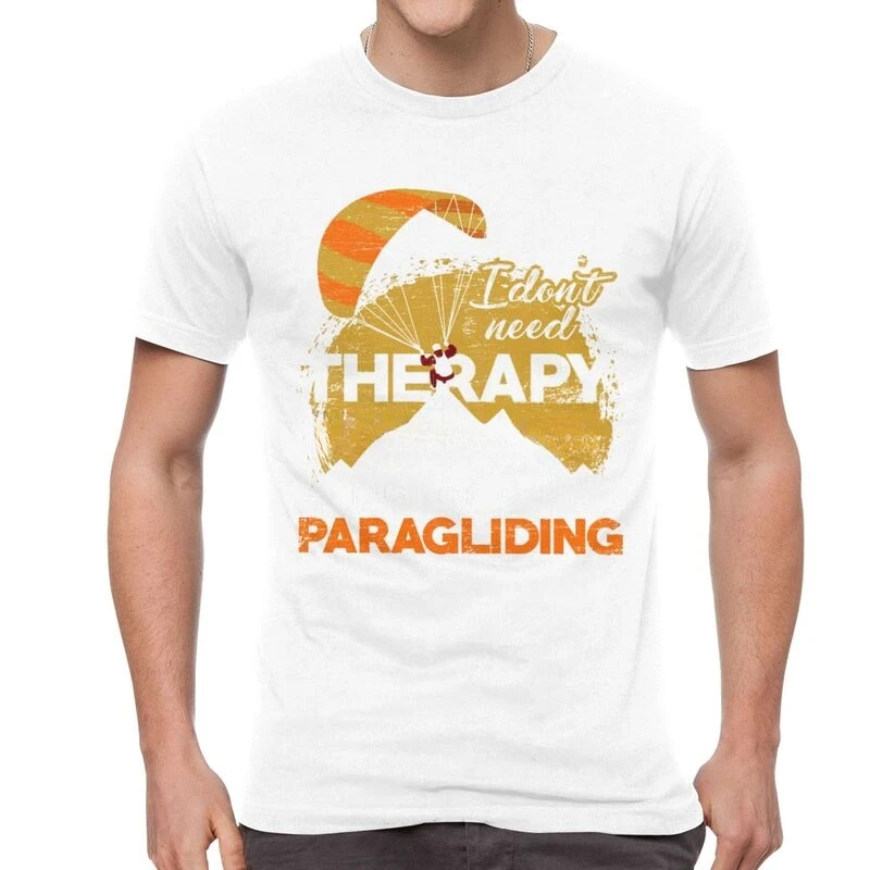 Short Sleeve Unique T Shirt Homme Cotton Tee Merch Paragliding Male Skydive T-Shirt Novelty Paraglider Sport Gift Hobby Tshirt