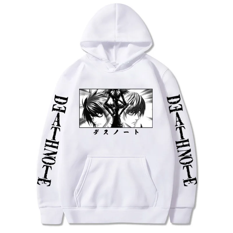 Death Note Hoodies Japanese Anime Men Women Funny Graphic Print Streetwear Harajuku Unisex Tops Plus Size Sweatshirt Clothing