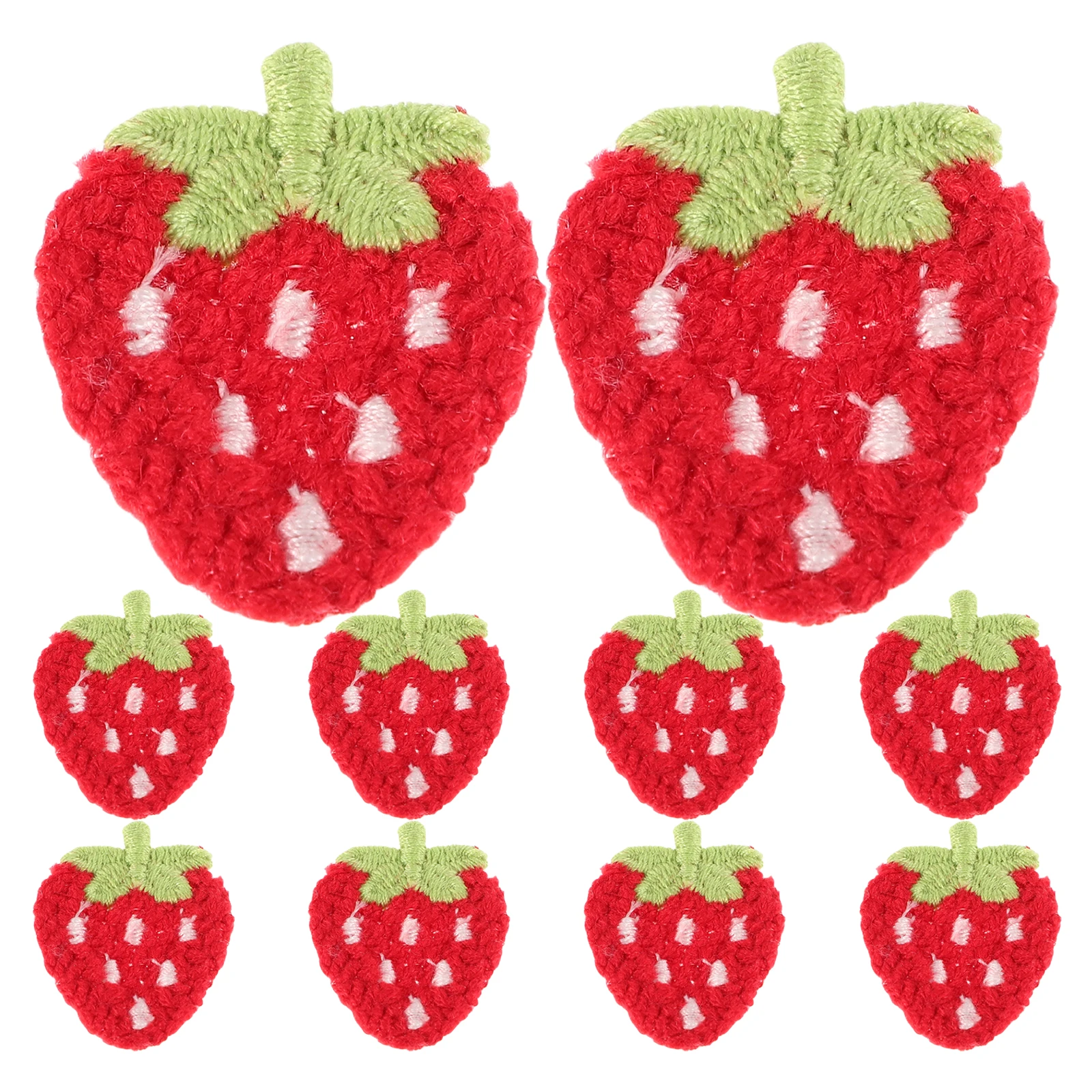 

10pcs Fruit Embroidery Patch Cute Sew on Appliques Handmade Accessories Felt Iron On Strawberry Fabric Patches DIY Decorations