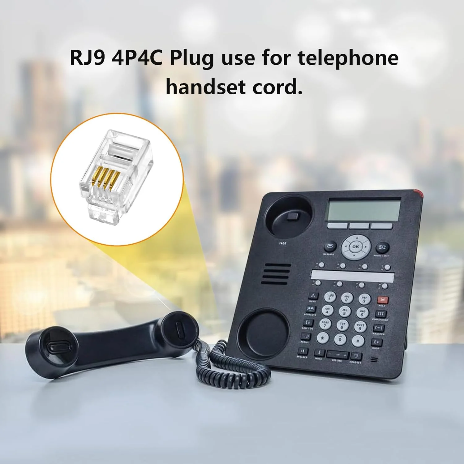 ZoeRax Telephone Modular Plug RJ11 4P4C/6P4C/6P6C Connector for Phone Line Cord Compatible with Both Solid/Stranded Wire