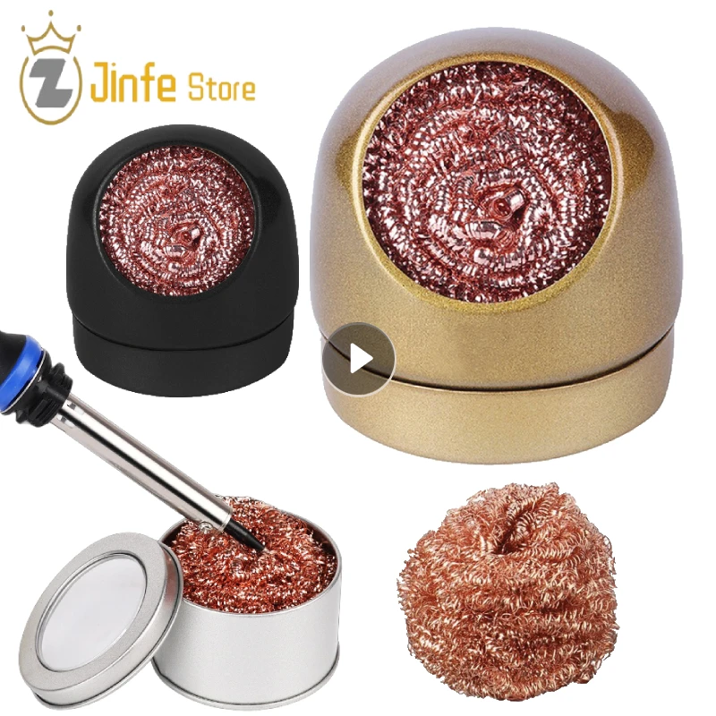 

1PC Soldering Iron Tips Cleaner Wire Brush With Stand Holder Set Repair Tool Welding Soldering Solder Iron Cleaning Tin Remove