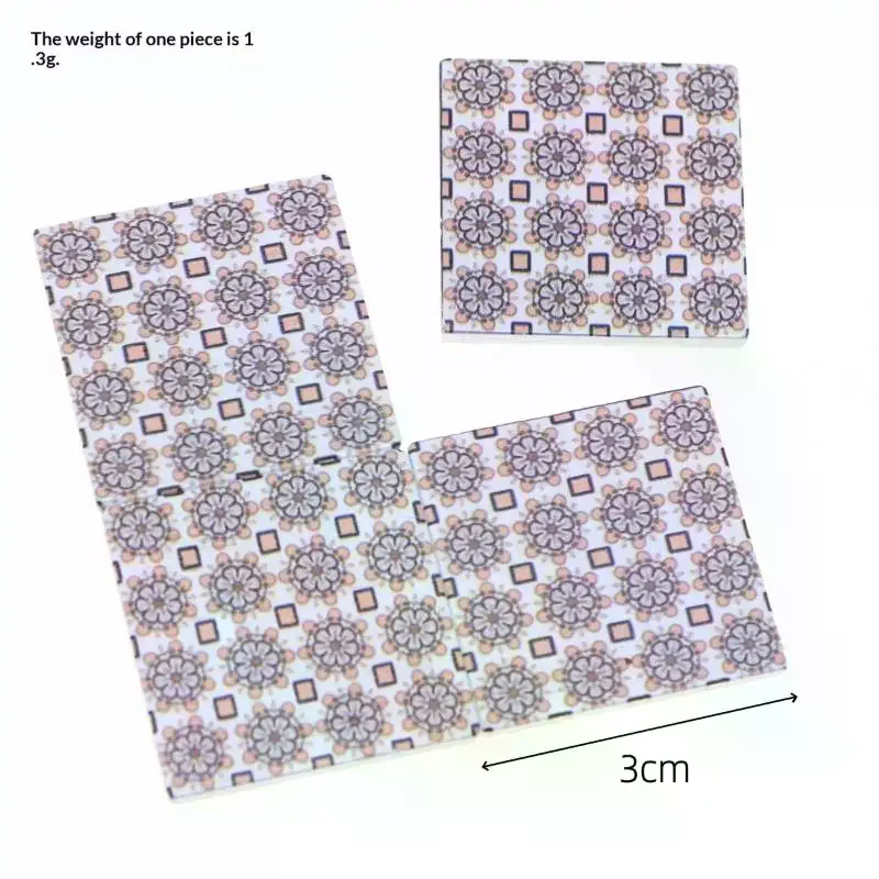 9Pcs Kitchen Living Room Floor Furniture Accessories 30*30mm Dollhouse Mini Simulation Double-sided Wooden Floorboards Model