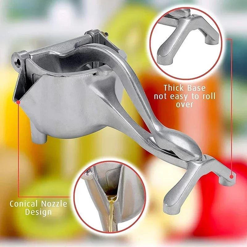 Exprimidor de jugo Manual de aleación de aluminio, exprimidor de frutas a presión, Granada, naranja, limón, accesorios de cocina
