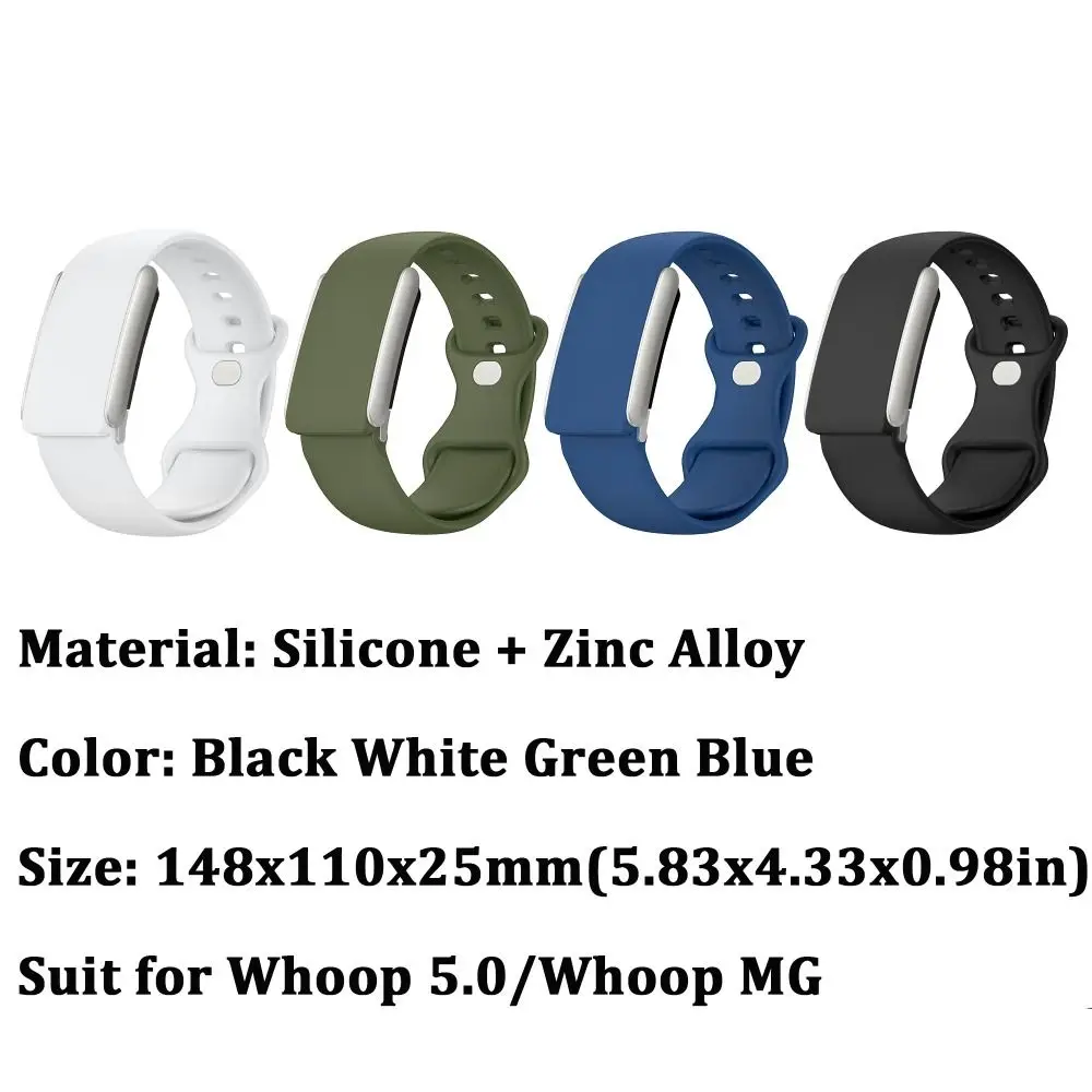 High Quality Replacement Silicone Strap Adjustable Soft Wristband Watchband for Whoop 5.0/MG Smart Band Accessories