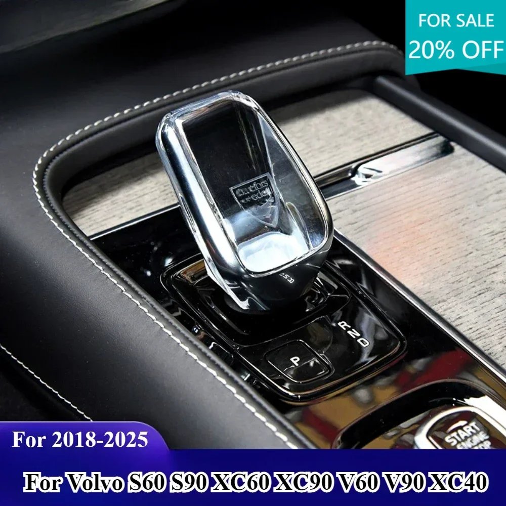 

Crystal Gear Lever Stick Cover Upgrade Shift Knob Handle Protect Accessories For Volvo S60 S90 XC60 XC90 V60 V90 XC40 2018-2025