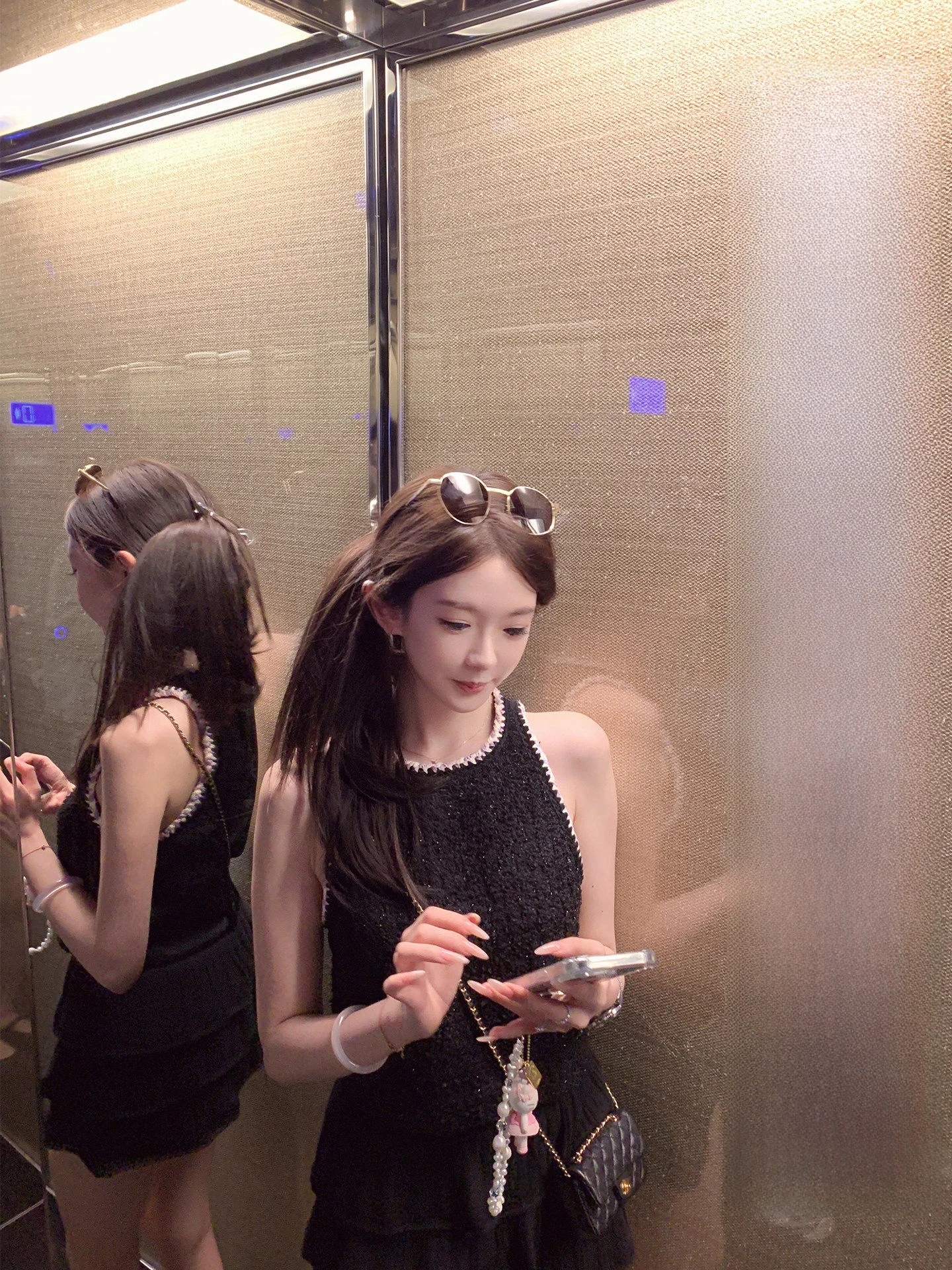 

Легкий жилет Riviera Fraance 24K Collection Ele для девочек с узором из грубого твида, изысканная верхняя одежда для лета