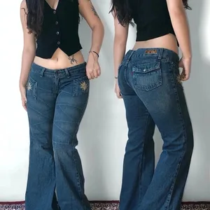 Y2K Fashion New American Trend Vintage Gothic Graphic Sticke Bimse Hosen Harajuku Hip Hop Broad Bein Hosen Streetwear 10 Hauptverkäufe Calca Denims 90 Männer - №8