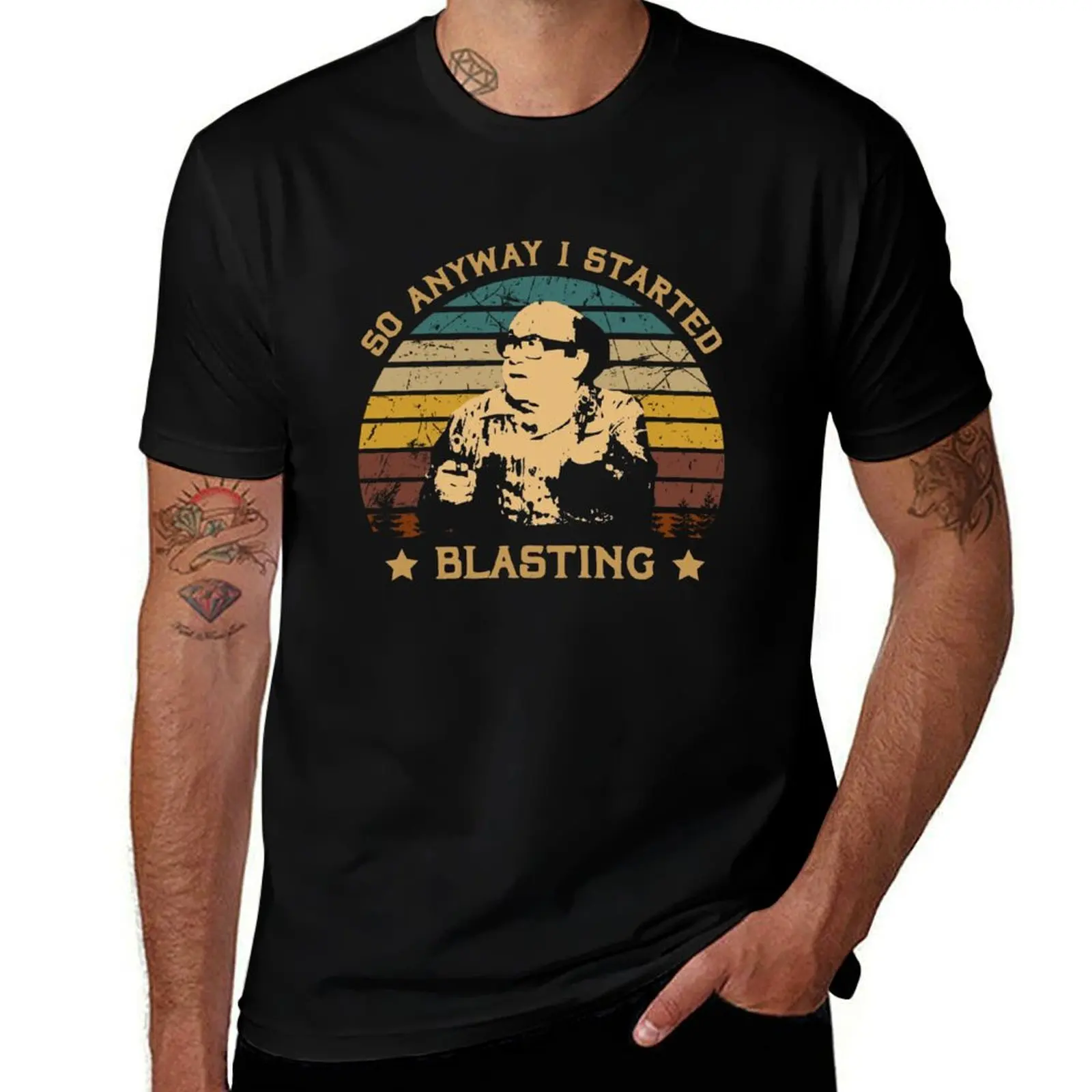 Vintage Design So Anyway I Started Blasting T-Shirt cotton t shirts man 100% T-Shirt