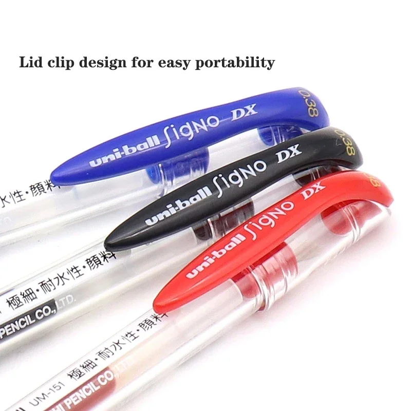 Zestaw długopisów żelowych Japan UNI UM-151 z końcówką kulkową 0.28/0.38/0.5mm, szybkoschnące artykuły szkolne, urocze długopisy do pisania. — zdjęcie produktu 3