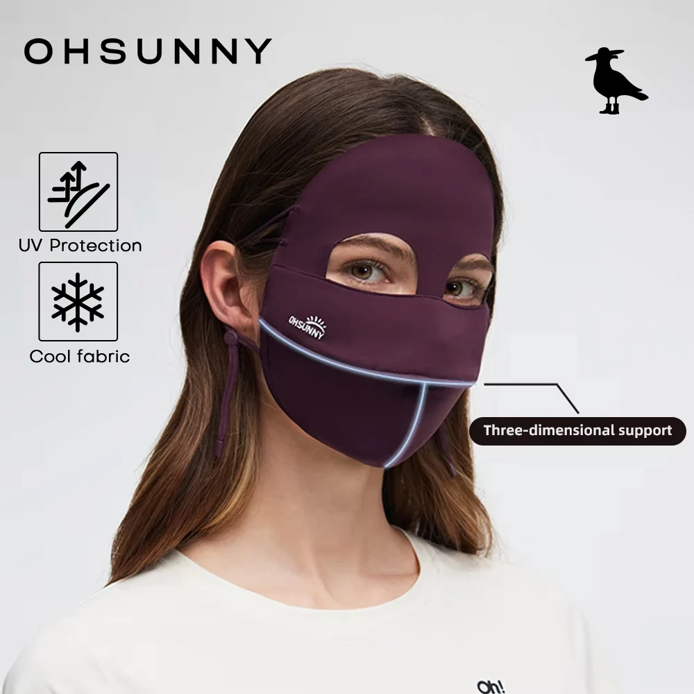 

OhSunny Summer Cooling Full Face Sun Mask,Balaclava Breathable UV Protection with Upgraded Non-Slip Forehead for Outdoor Sport