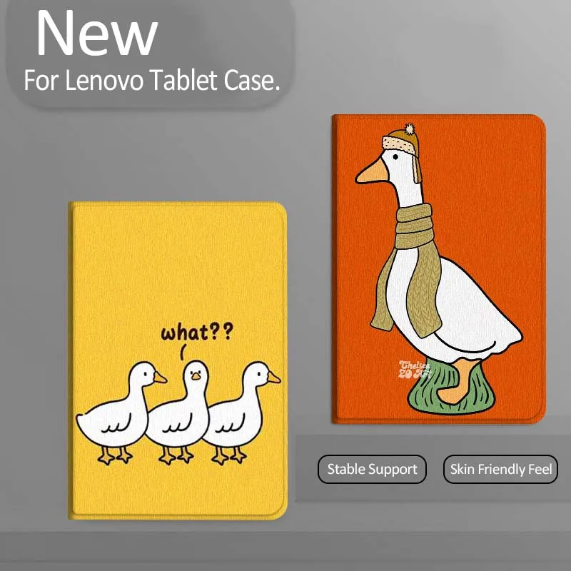 

Cartoon Art Duck Popular Gift For Xiaoxin Lenovo Tab Pad K11 K10 M10 P11 3rd Plus Pro Legion Y700 Y900 Gen4 2 Tablet Case