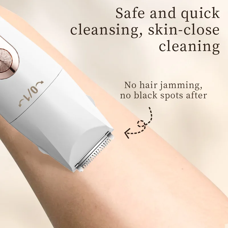 Women's Rechargeable Electric Shaver Multifunctional Portable Hair Trimmer Underarm Nose Hair Eyebrow