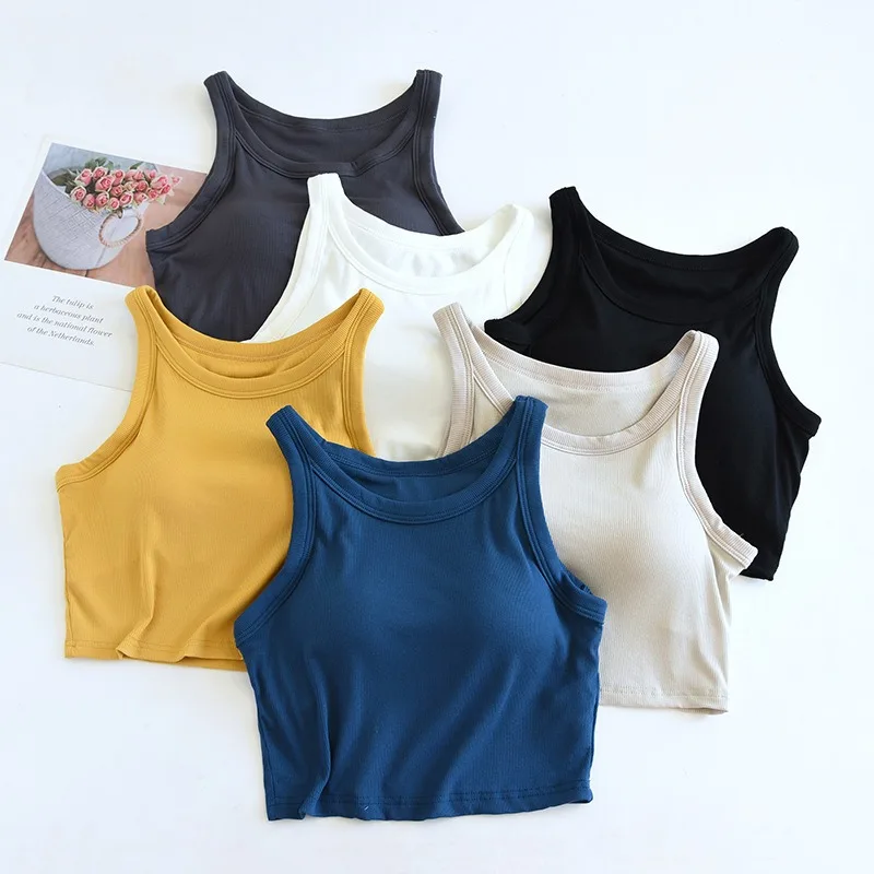 Sexy Round Collar Chest Pad Pajamas Tops One Piece Women's Sleep Top Casual Nightwear Vest Shirt New Outside Wear T-Shirt