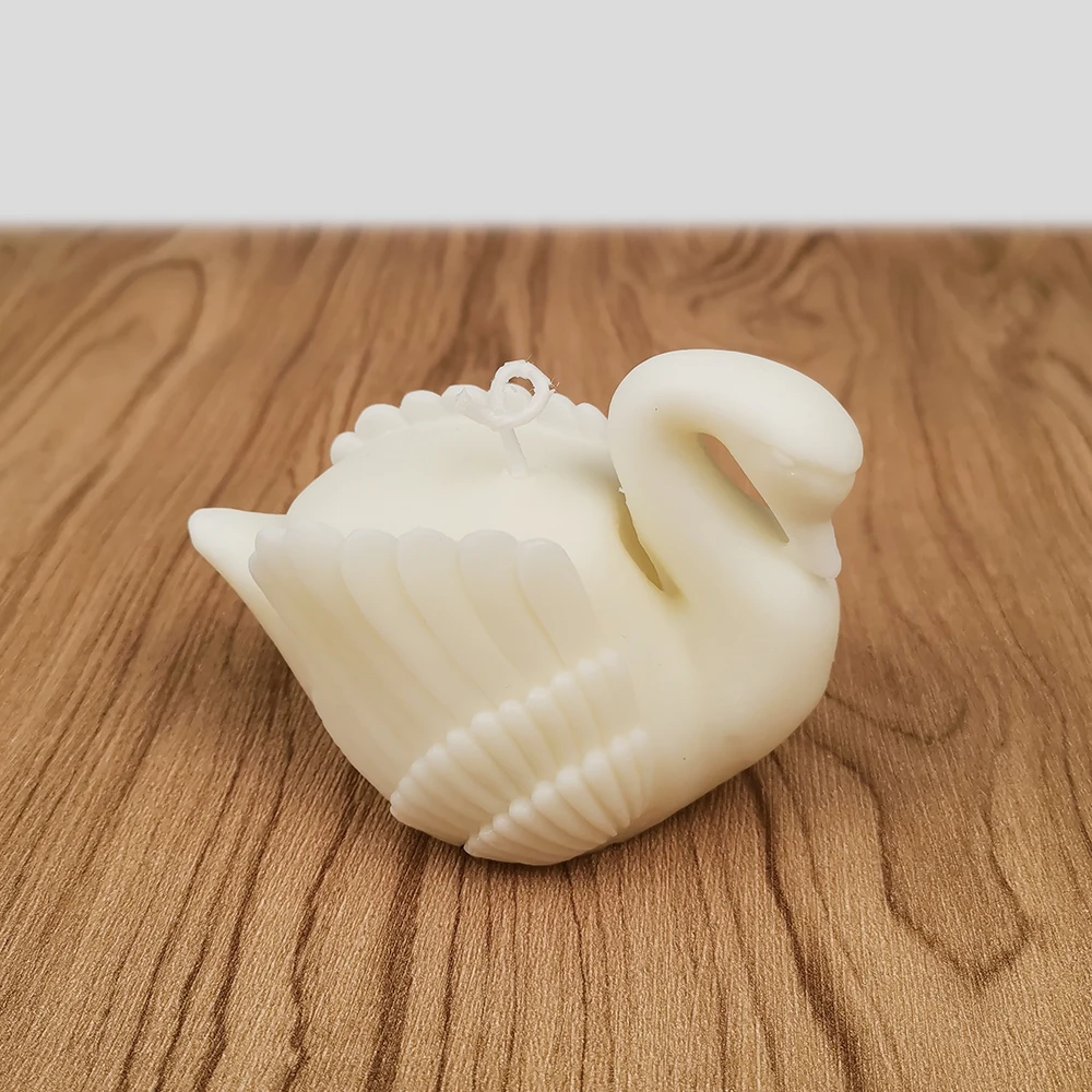 DW0304 PRZY 3D White Swan Mould Silicone Wedding Birthday Animal Bird Candle Mold Soap Molds Clay Resin Moulds